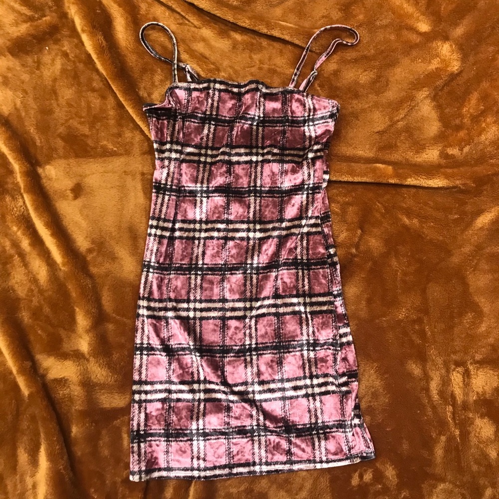 Plaid mini dress